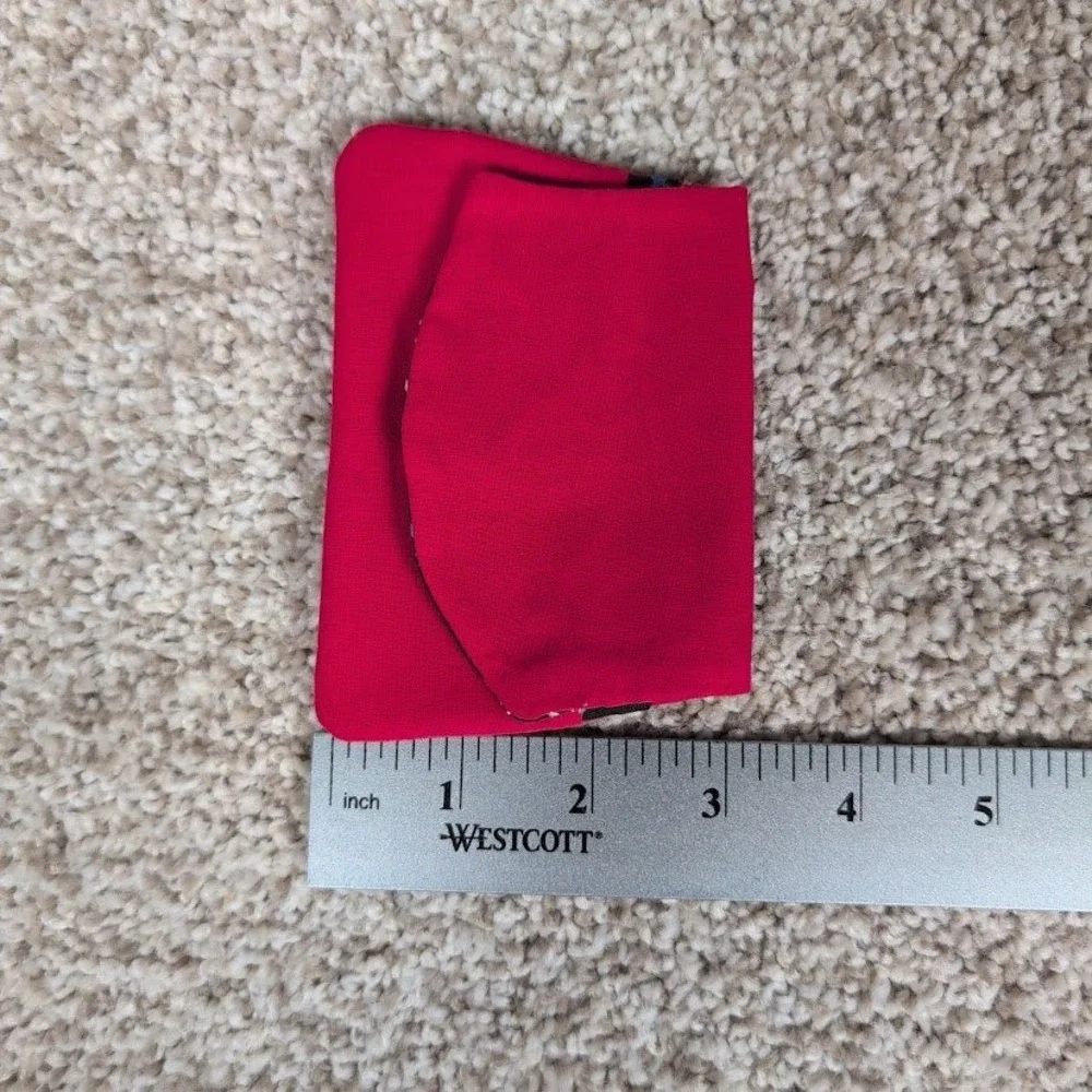 Red/Letters Pocket Wallet Credit Card Holder Coin‎ Purse Handmade Clutch